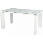 Mesa royal lacada blanca cristal ceramico 150 x 90 cms 3