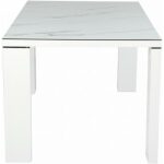 Mesa royal lacada blanca cristal ceramico 150 x 90 cms 5