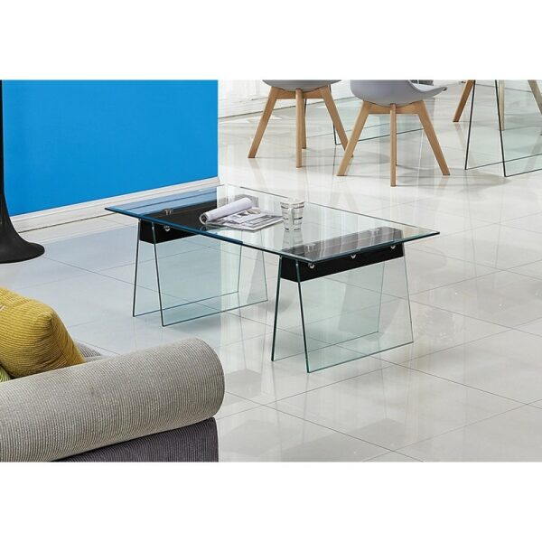 mesa selene baja madera cristal templado 120x60 cms