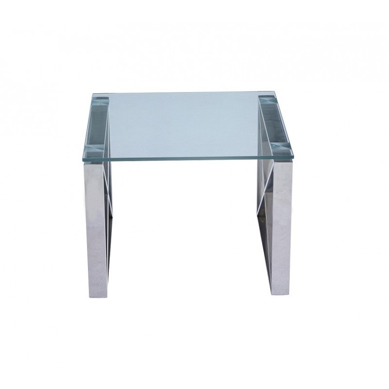 mesa venus baja acero inoxidable cristal 55x55 cms 1