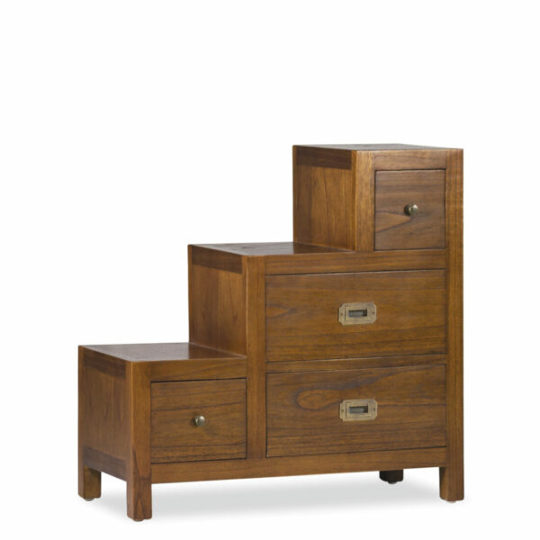 Mesita Escalera Star Derecha 4 Cajones