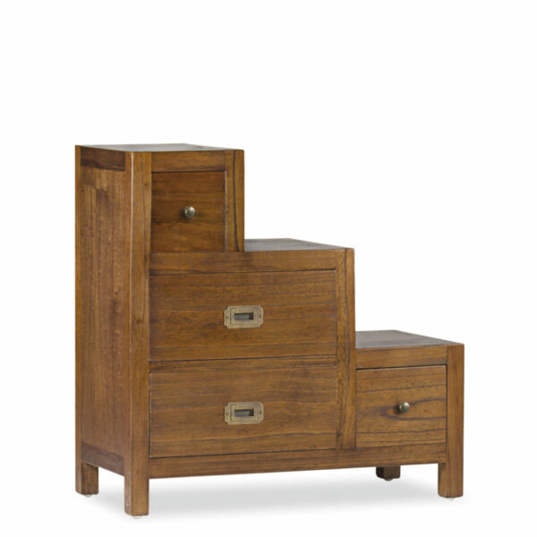 Mesita Escalera Star Izquierda 4 Cajones