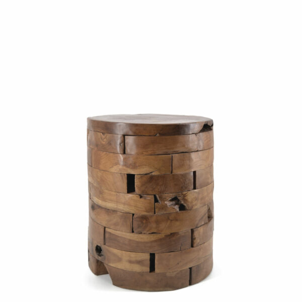 Mesita Teka Troncos Horizontales