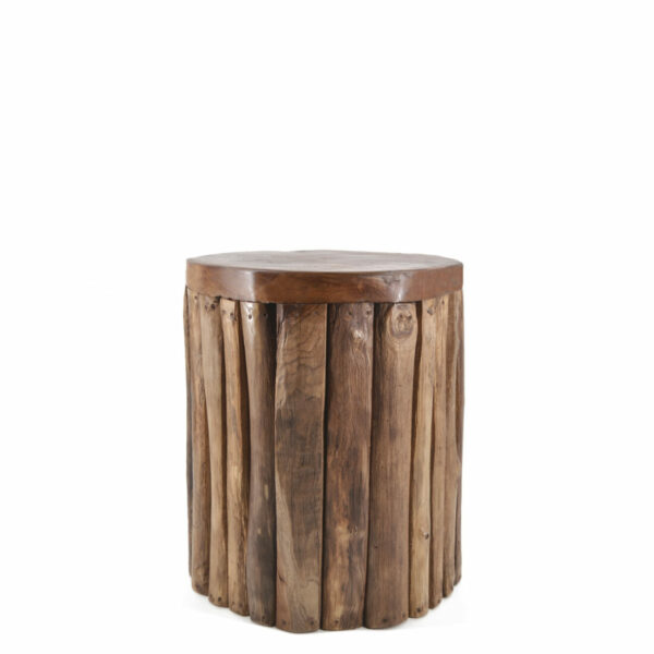 Mesita Teka Troncos Verticales