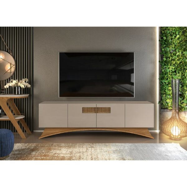 mueble audry multiusos 4 puertas madera gris con roble 180 cms 3