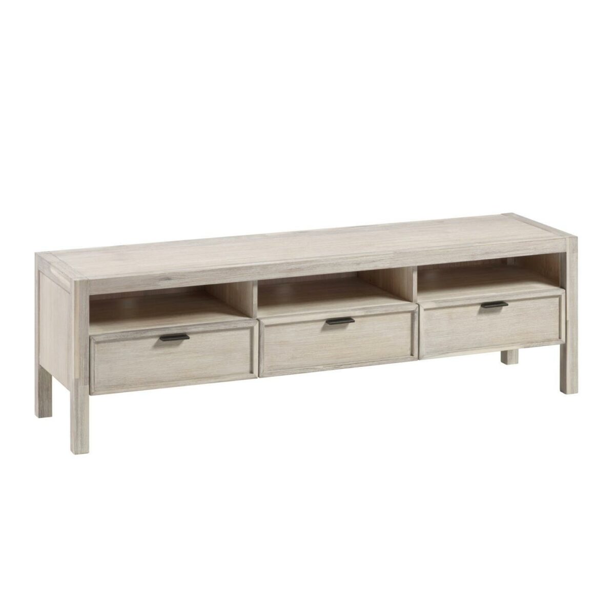 Mueble de TV Alen de madera maciza de acacia 165 x 50 cm