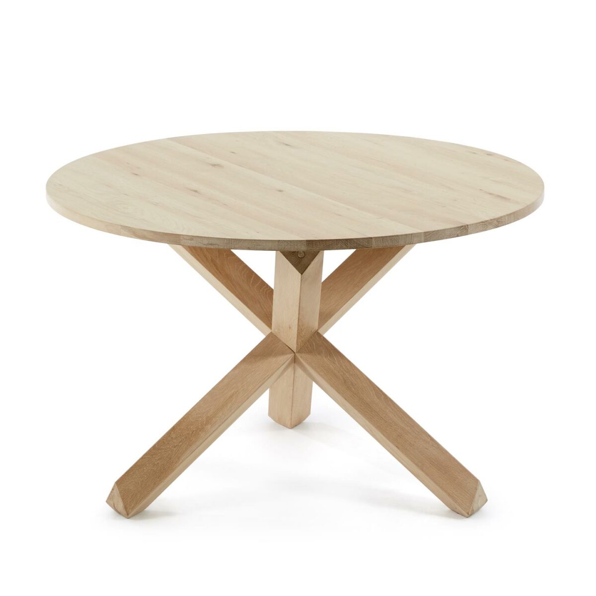 NORI Mesa redonda Ø 120 cm madera maciza de roble