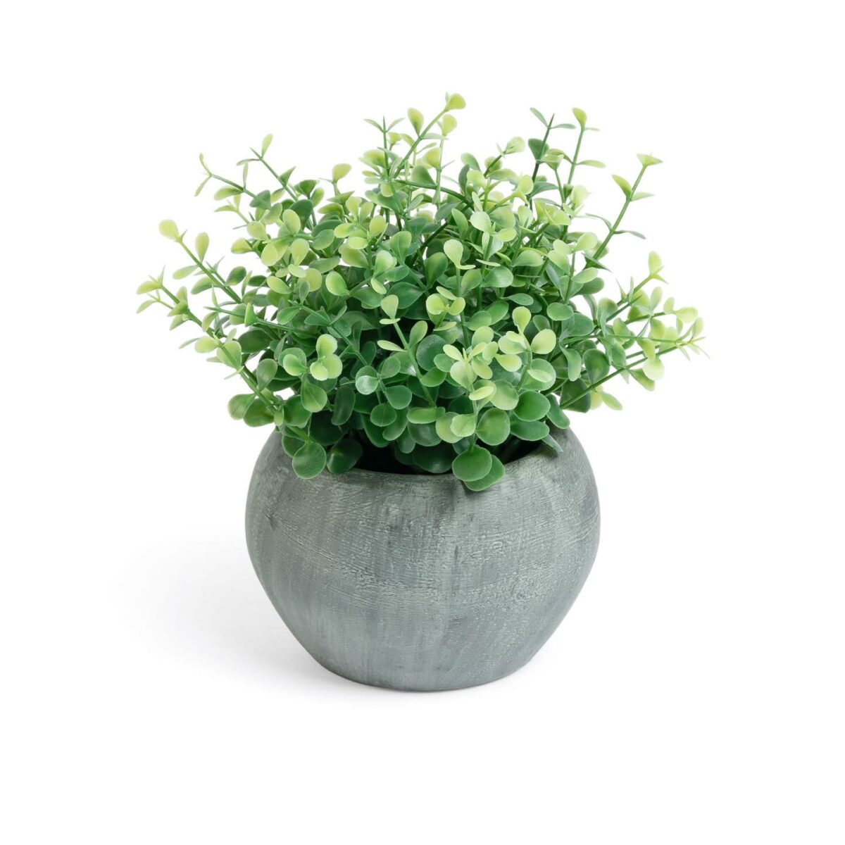 Planta artificial Eucalipto con maceta gris 19 cm