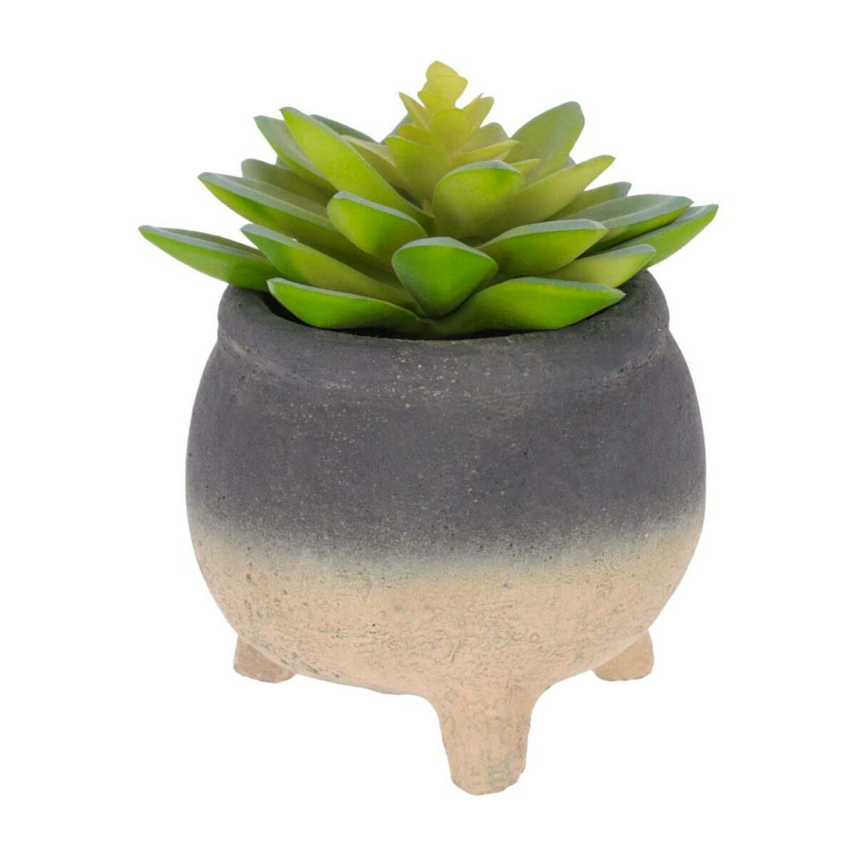 Planta artificial Sedum lucidum con maceta de cemento 14 cm