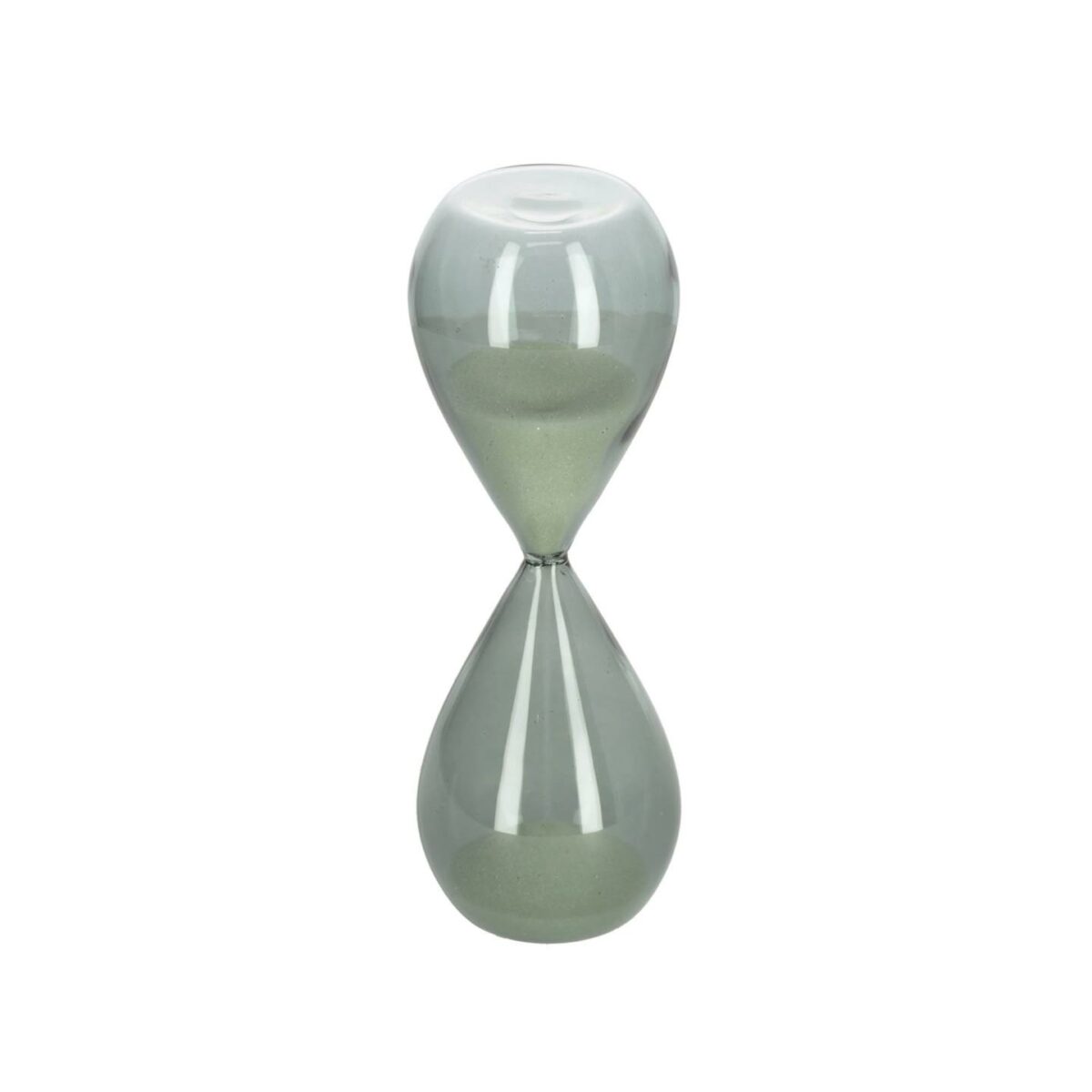 Reloj de arena Jany de cristal y verde