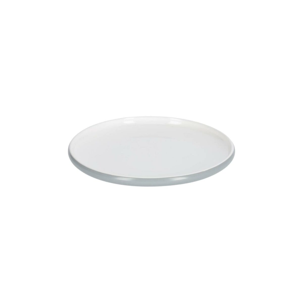 SADASHI Plato de postre Sadashi de porcelana blanco y gris