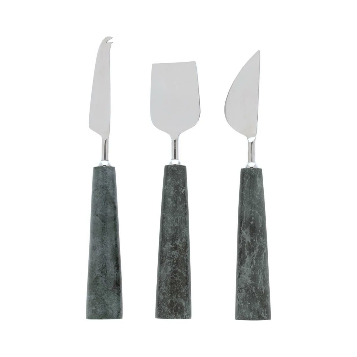 Set Bluma de cubiertos para queso de mármol verde