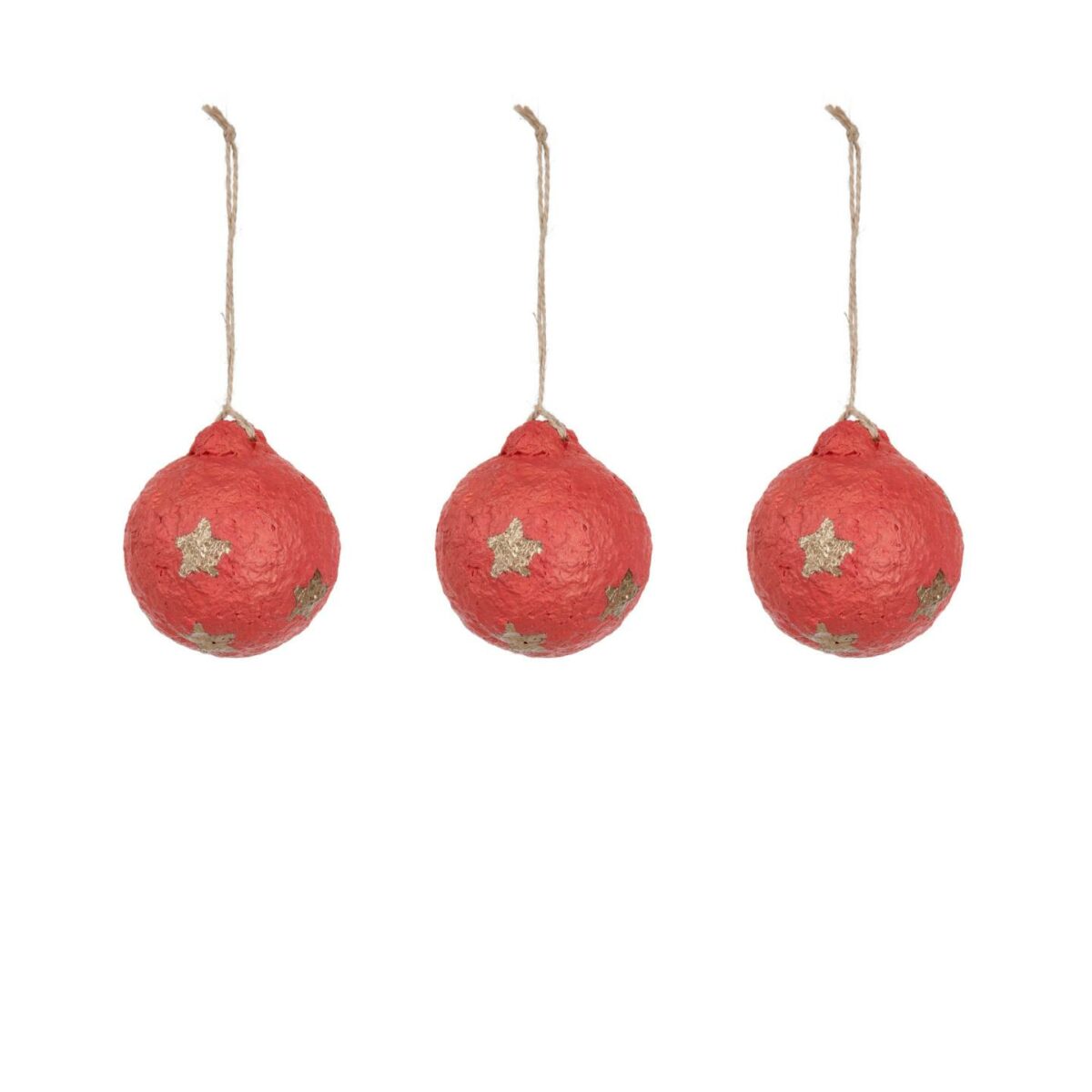 Set Galia de 3 bolas decorativas estrellas