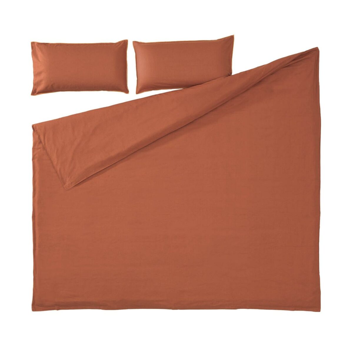 Set Ibelis funda nórdica, bajera y funda almohada algodón orgánico GOTS granate 135x190 cm