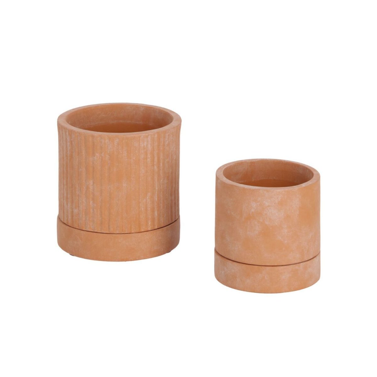 Set Janaina de 2 macetas con de terracota Ø 18 cm / Ø 12 cm