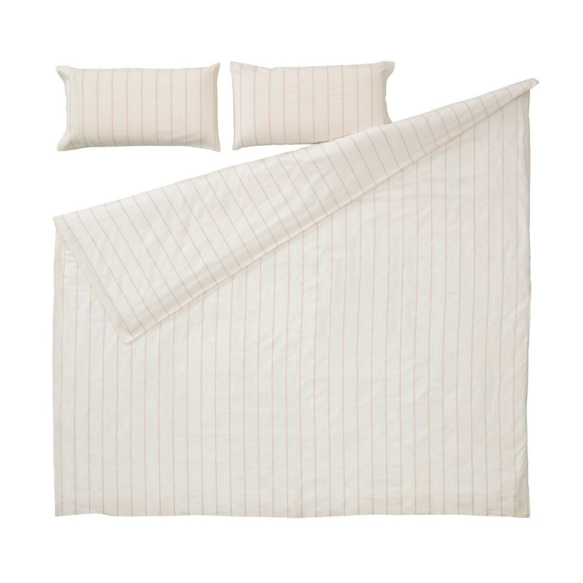 Set Kalid funda nórdica, bajera y funda almohada algodón orgánico GOTS mostaza 135x190 cm