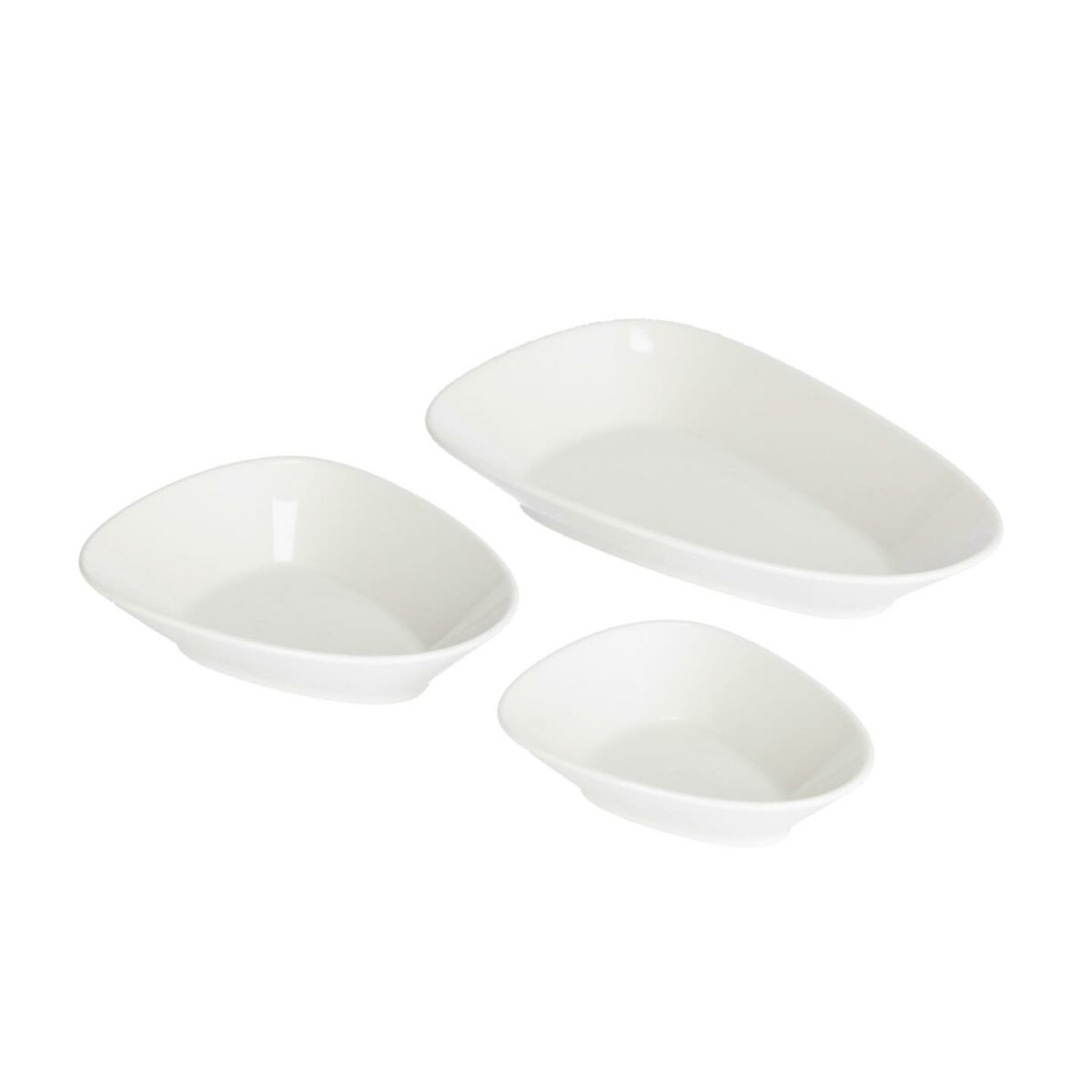 Set Pierina de 3 boles porcelana blanco