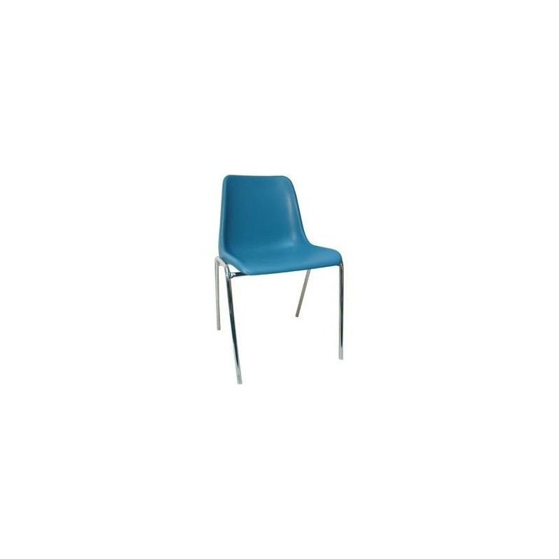 silla carcasa polipropileno azul
