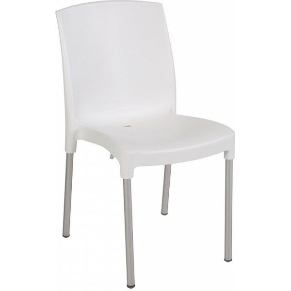 silla jen aluminio polipropileno blanco