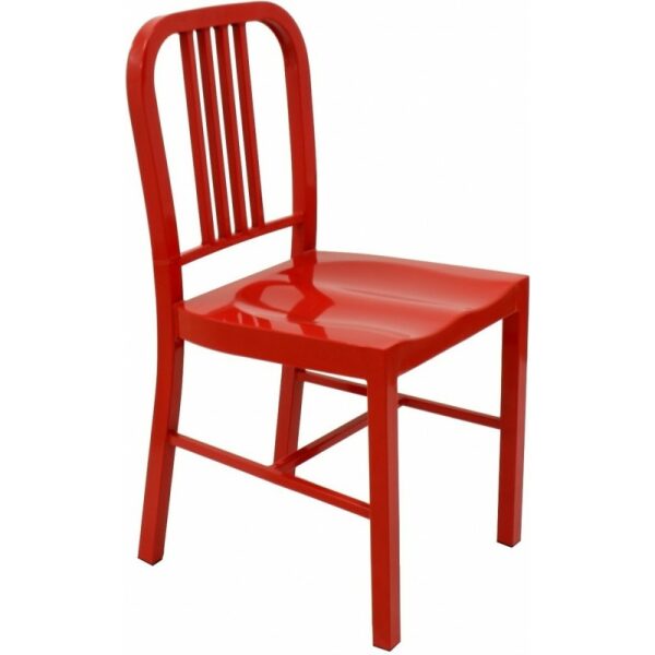 Silla nao acero roja