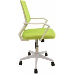 Sillon de oficina clent blanco malla y tejido verde 1