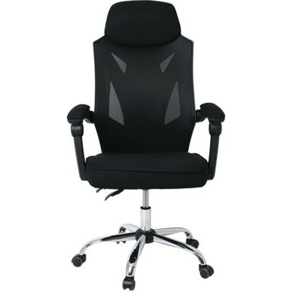 Sillon de oficina graz negro alto gas sincro malla y tejido negro 1