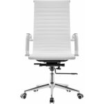 Sillon de oficina kiev alto gas basculante profundo similpiel blanca 1