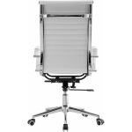 Sillon de oficina kiev alto gas basculante profundo similpiel blanca 2