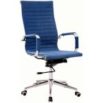 Sillon de oficina kiev alto gas basculante profundo tejido azul 19