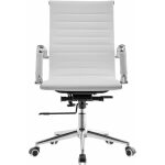 Sillon de oficina kiev giratorio gas basculante profundo similpiel blanca 1