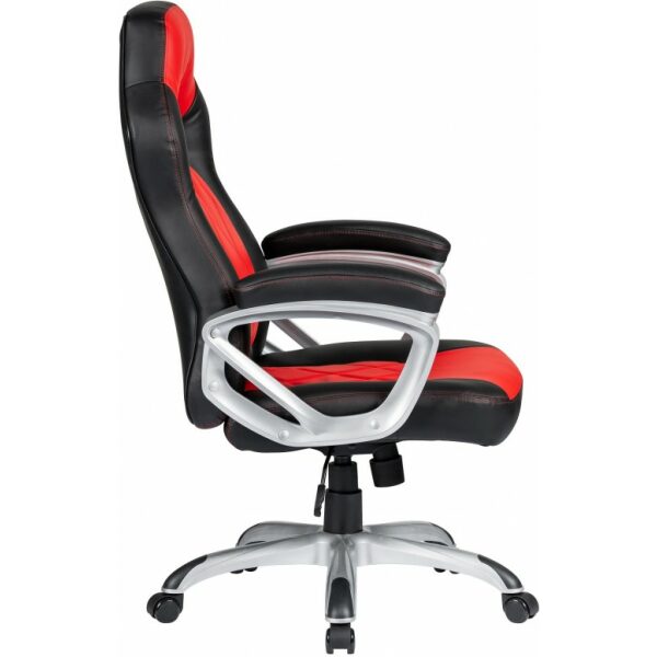 Sillon de oficina portimao racing similpiel roja y negra 1