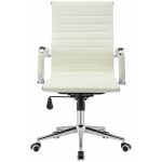 Sillon de oficina varsovia giratorio gas basculante similpiel crema 2