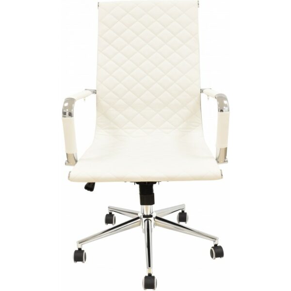 Sillon de oficina zagreb alto gas basculante similpiel blanca 1