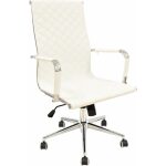 Sillon de oficina zagreb alto gas basculante similpiel blanca