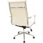 Sillon de oficina zagreb alto gas basculante similpiel blanca 2