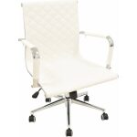 Sillon de oficina zagreb giratorio gas basculante similpiel blanca