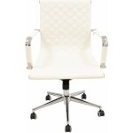 Sillon de oficina zagreb giratorio gas basculante similpiel blanca 2