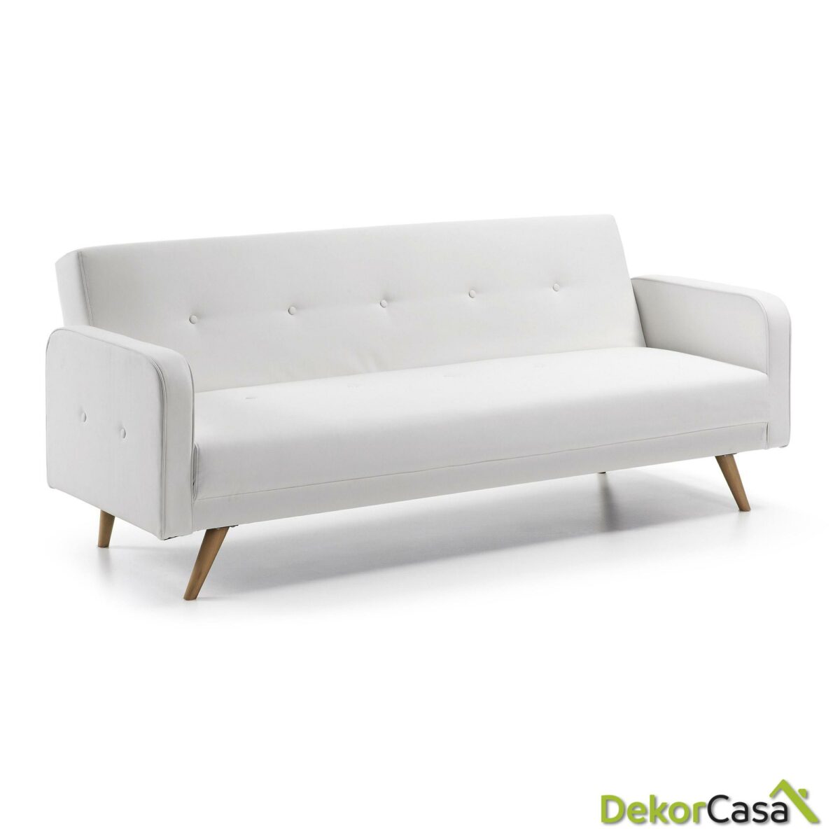 Sofa Cama ROGER 210 CM.Pu Blanco puro