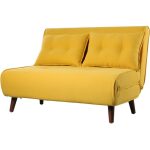 sofa cama vilna 2 plazas tejido liner amarillo
