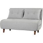 sofa cama vilna 2 plazas tejido liner gris claro