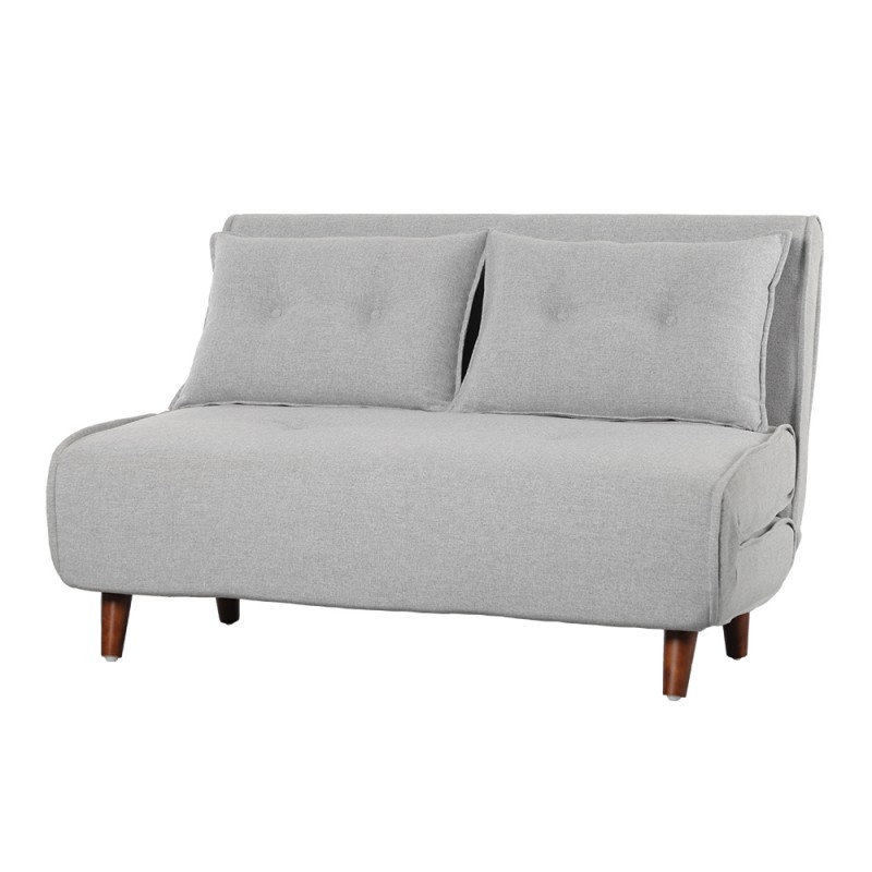 sofa cama vilna 2 plazas tejido liner gris claro
