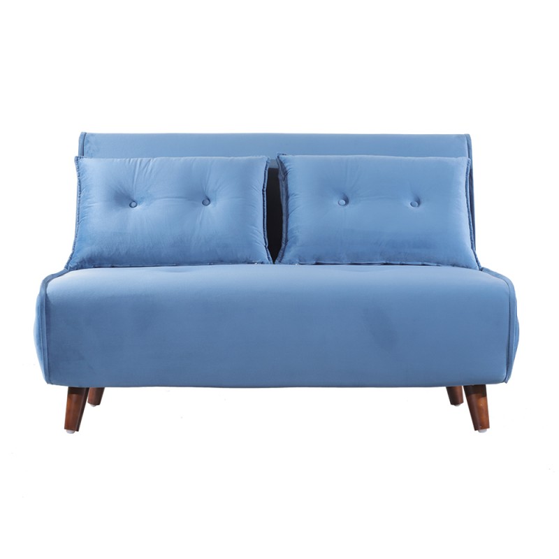 sofa cama vilna 2 plazas tejido velvet azul 1 1
