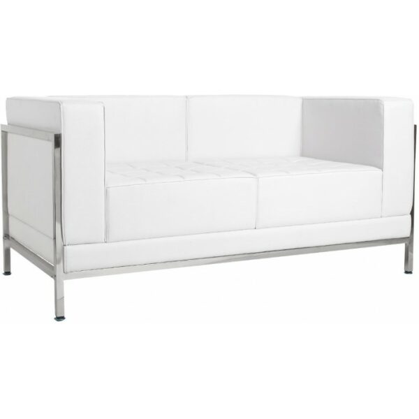 sofa cibeles 2 plazas similpiel blanca