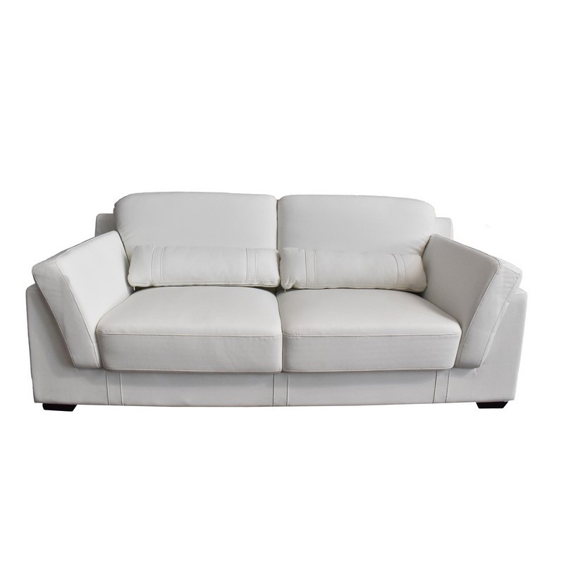 sofa dreux 3 plazas similpiel blanca