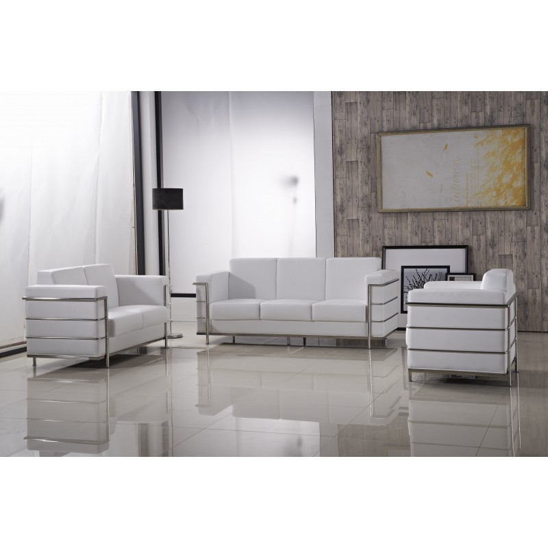 sofa duval 2 plazas similpiel blanca 2