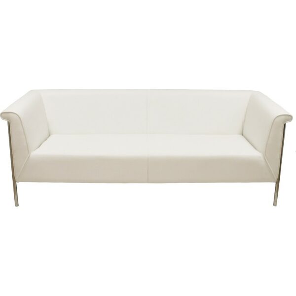 sofa hermes 3 plazas similpiel blanca