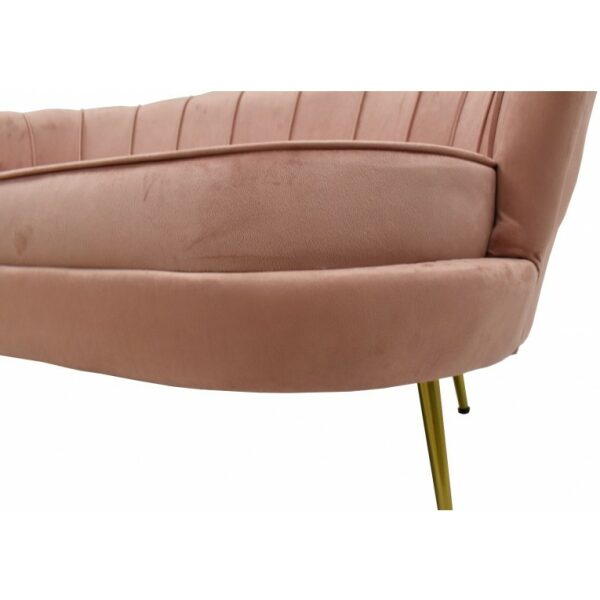 Sofa rosmari 2 plazas tapizado velvet rosa 1
