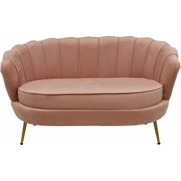 Sofa rosmari 2 plazas tapizado velvet rosa
