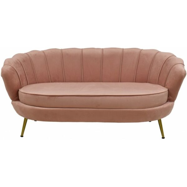 Sofa rosmari 3 plazas tapizado velvet rosa