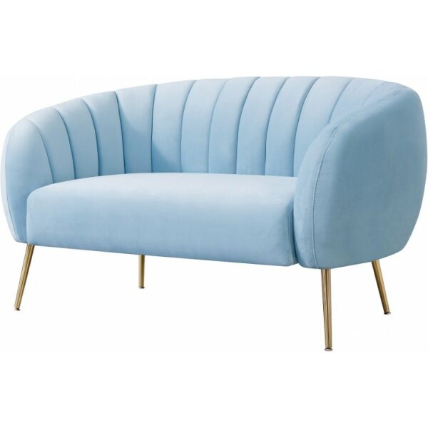 sofa siret 2 plazas tapizado velvet azul claro 59